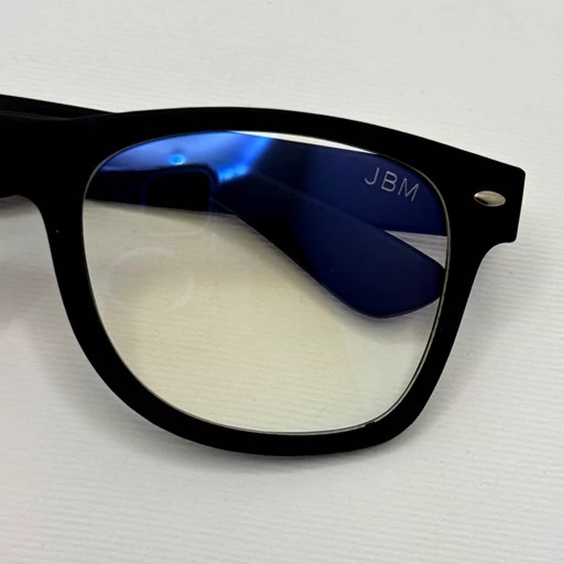 فریم عینک طبی مستطیلی مشکی انتی رفلکس و یووی 400 سبک