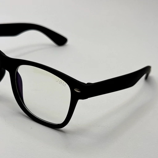 فریم عینک طبی مستطیلی مشکی انتی رفلکس و یووی 400 سبک