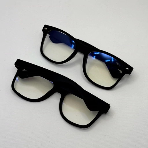 فریم عینک طبی مستطیلی مشکی انتی رفلکس و یووی 400 سبک