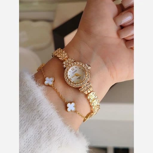 ساعت مچی گندمی بند سبک