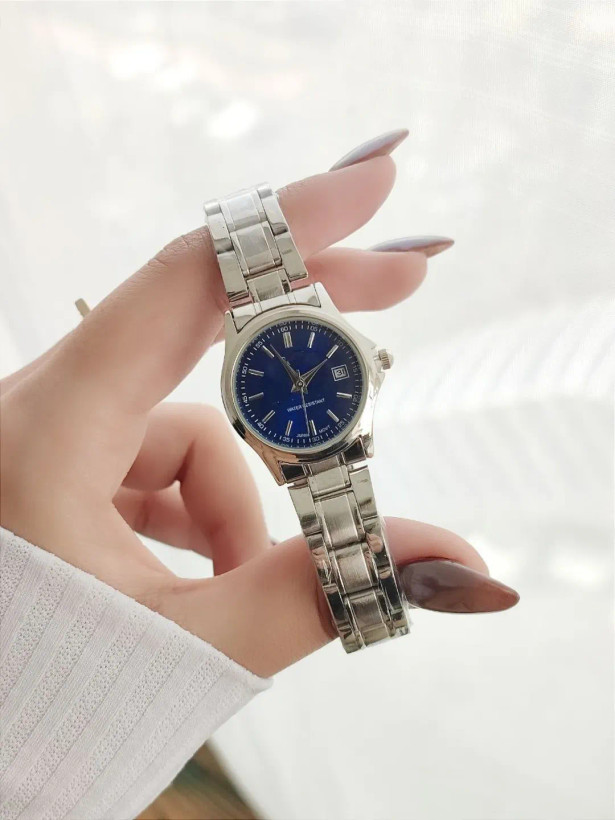 ساعت مچی زنانه کاسیو استیل تاریخدار مارک معروف CASIO نمونه درجه یک