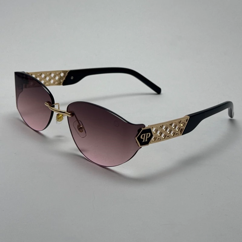 عینک آفتابی فیلیپ پلین Philip Plein مدل Luxury Shield فریم لس بنفش صورتی - لنز UV400