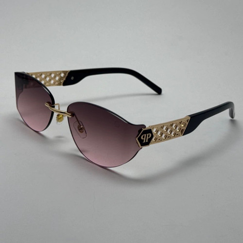 عینک آفتابی فیلیپ پلین Philip Plein مدل Luxury Shield فریم لس بنفش صورتی - لنز UV400