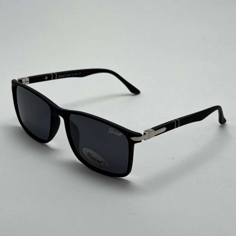 عینک آفتابی پلاریزه پرسول PERSOL مستطیلی لولا فنری کد P 8011