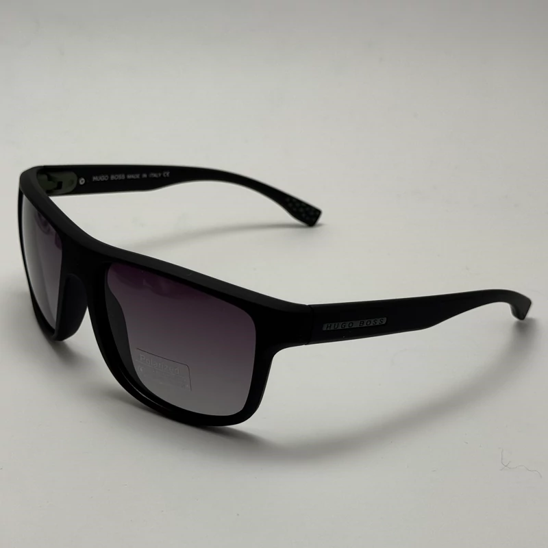 عینک آفتابی پلاریزه هوگو باس HUGO BOSS تمام مشکی کد 2205 - عینک رانندگی