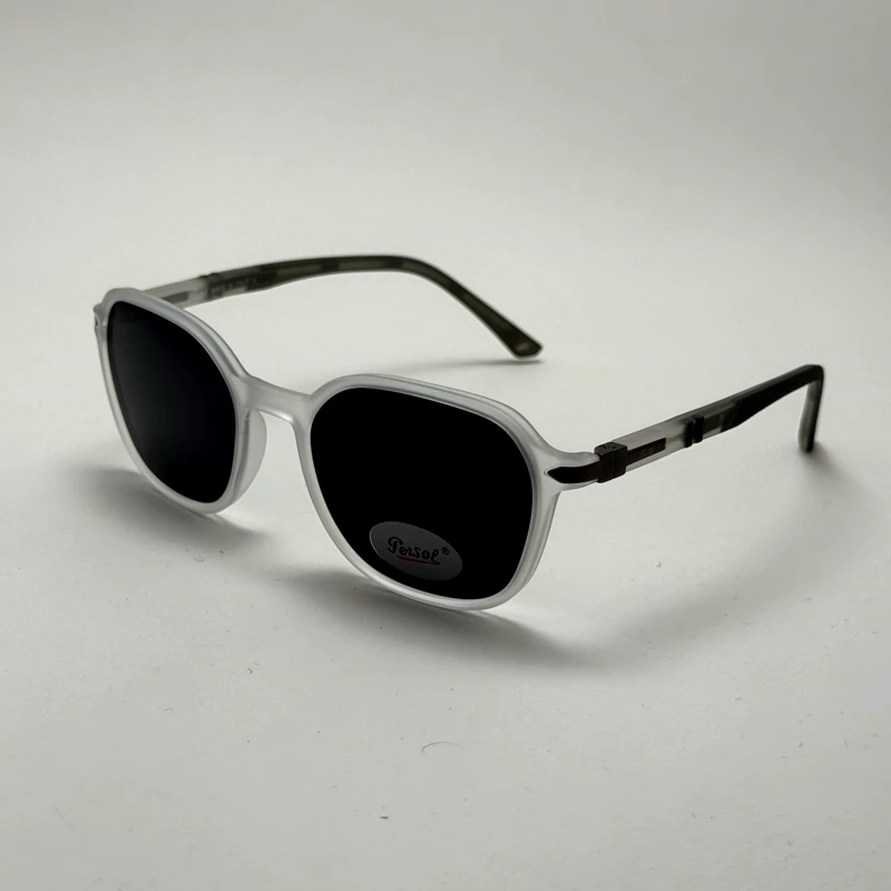 عینک آفتابی پلاریزه پرسول PERSOL کریستالی لولا فنری فوق سبک با کد رفرنس P 3221