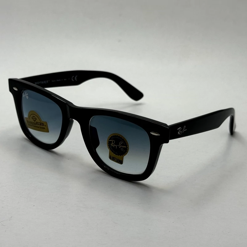عینک ریبن ویفرر reyban WAYFARER سایز 50 آبی هایلایت به همراه پک کامل و اچار مخصوص عینک RB 2140